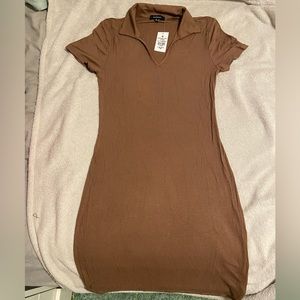 Brown Dress with Collar